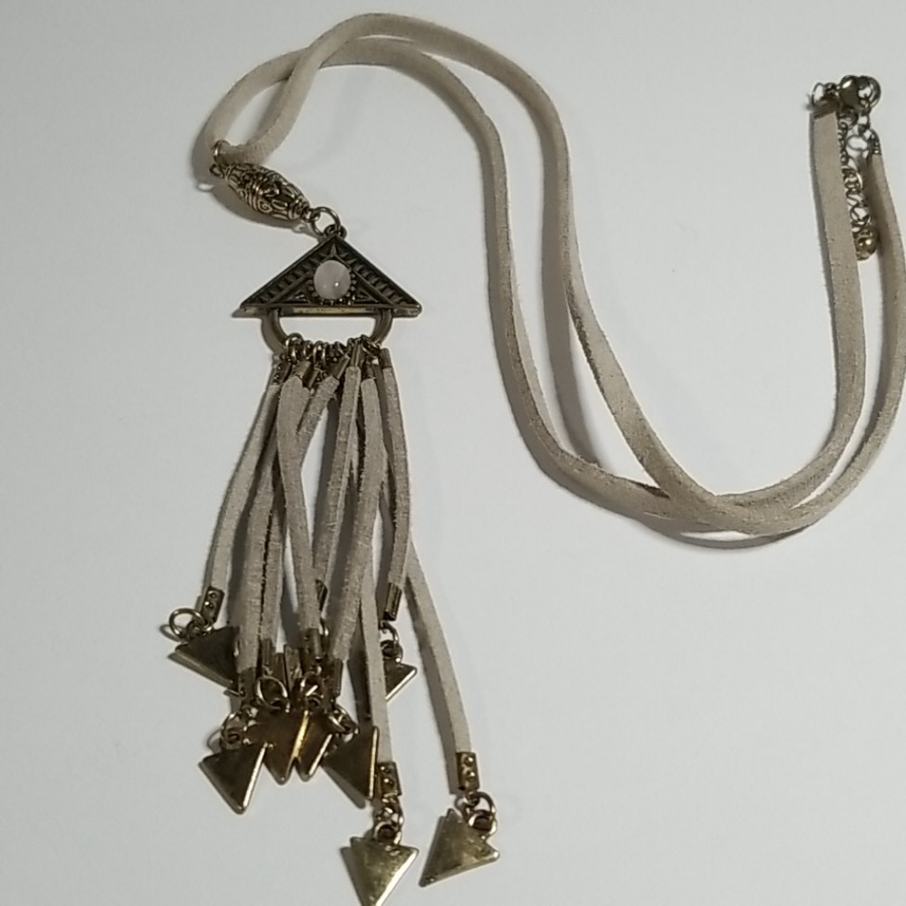 Leather corded triangle necklace *Bundle Only*